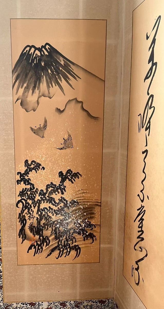 Japanese antique Byobu 6 panel folding screen Art | eBay