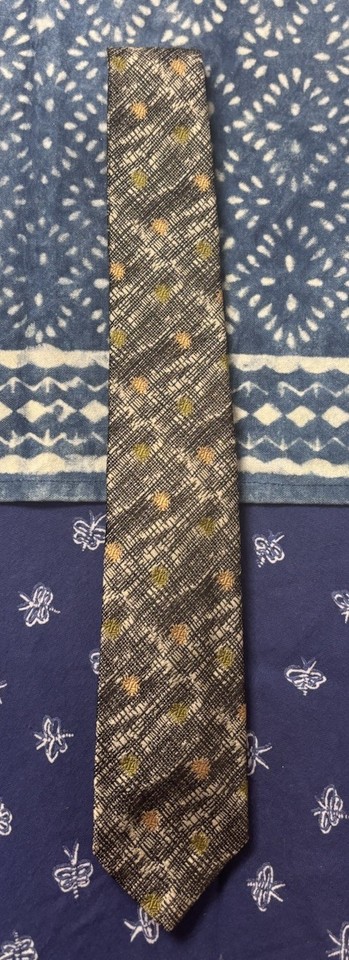 A genuine 1950s Givenchy Gentlemen Paris silk narrow tie — a wearable piece of fashion history from one of the great couture houses at the peak of mid-century menswear.