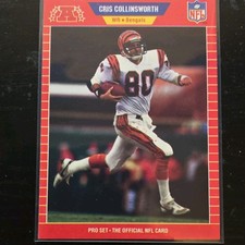 1989 Pro Set Base Set #448 Cris Collinsworth Cincinnati Bengals Football Card