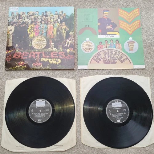 * RARE BEATLES SGT PEPPER'S UK EMI ABBEY ROAD SINGLE-SIDED TEST PRESSING SET NM*