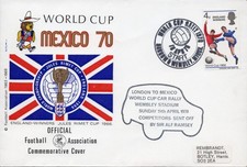 GB 1970 Official FA cover. Car Rally to Mexico for 1970 World Cup. 1966 winners