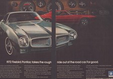 Vintage 1971 2-page Print Ad For The 1972 Pontiac Firebird