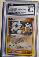 Pokémon Cubone 51/109 EX Team Rocket Returns Rare Reverse Holo CGC 8.5 on eBay