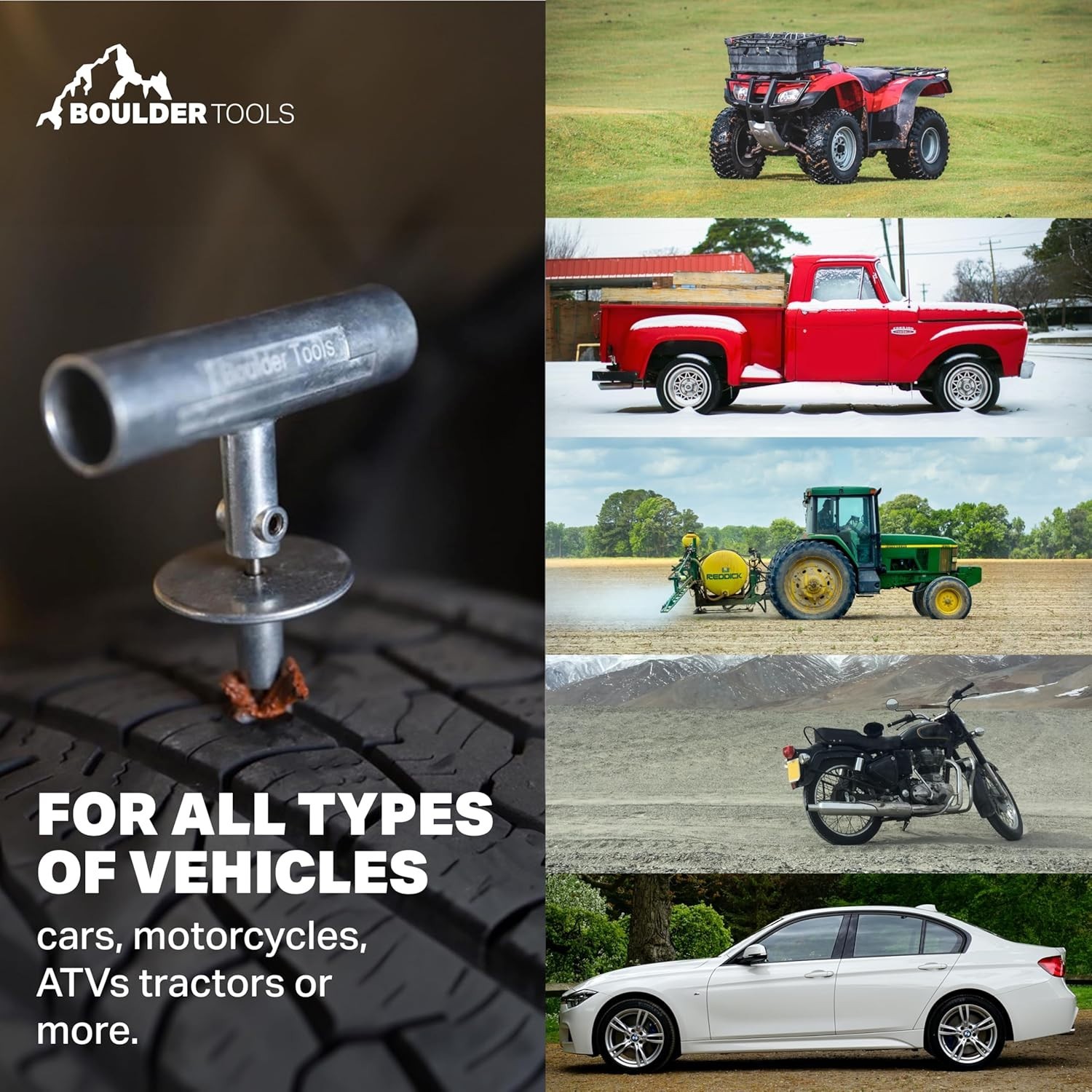 Versatile Tire Plug Repair Kit - Essential Tools for Cars and Motorcycles thumbnail 6