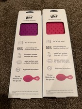 Wet Brush Paddle Detangler Hair Brush Pink Purple 2 Pack