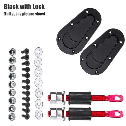 Universal Racing Car Flush Mount Quick Release Hood Latch Pin No Key Locking Kit - Picture 4 of 9