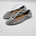 Tieks Gavireli US Women Sz 7 Tiek Gray Knit Ballet Flat Shoes
