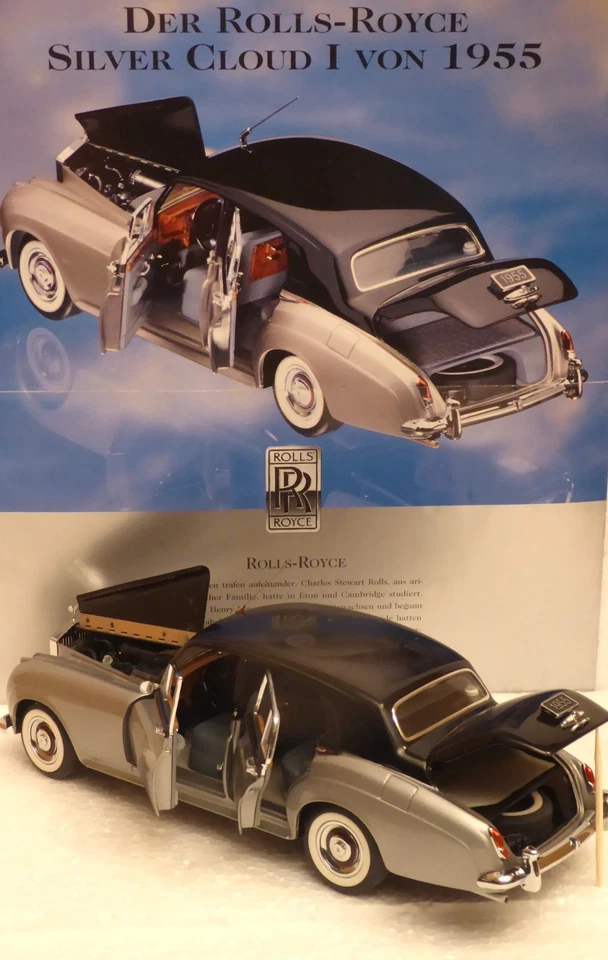 Rolls Royce Silver Cloud 1 v. 1955 , M 1:24 , Franklin Mint , Doku ,  ohne OVP - Bild 2 von 4