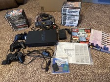 Play Station 2 Console Fat, 3 Controllers, 30 Games, Memory Cards, Dual Control