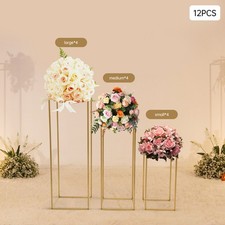Gold Wedding Flower Stand Metal Vase Stand Floor Floral Rack Party Decor
