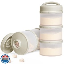 Termichy Stackable Formula Dispenser Portable Milk Powder Container, 2 Pack,