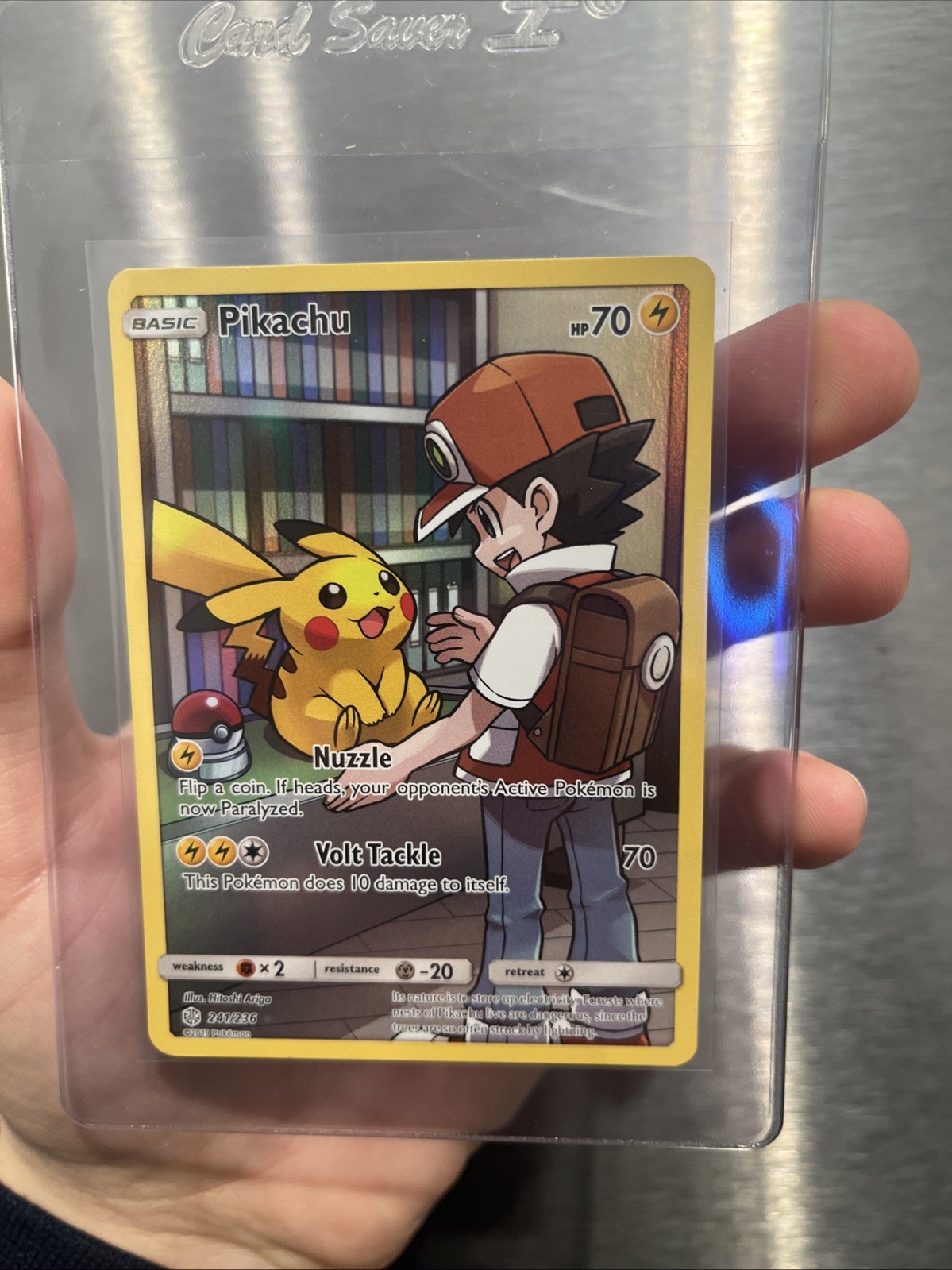 Pokemon TCG-Pikachu Secret Rare 241/236 Sm-Cosmic Eclipse Holo NM-MINT