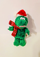 Gemmy Animated Singing "Walk that Dinosaur" Green Christmas Holiday Plush 14"
