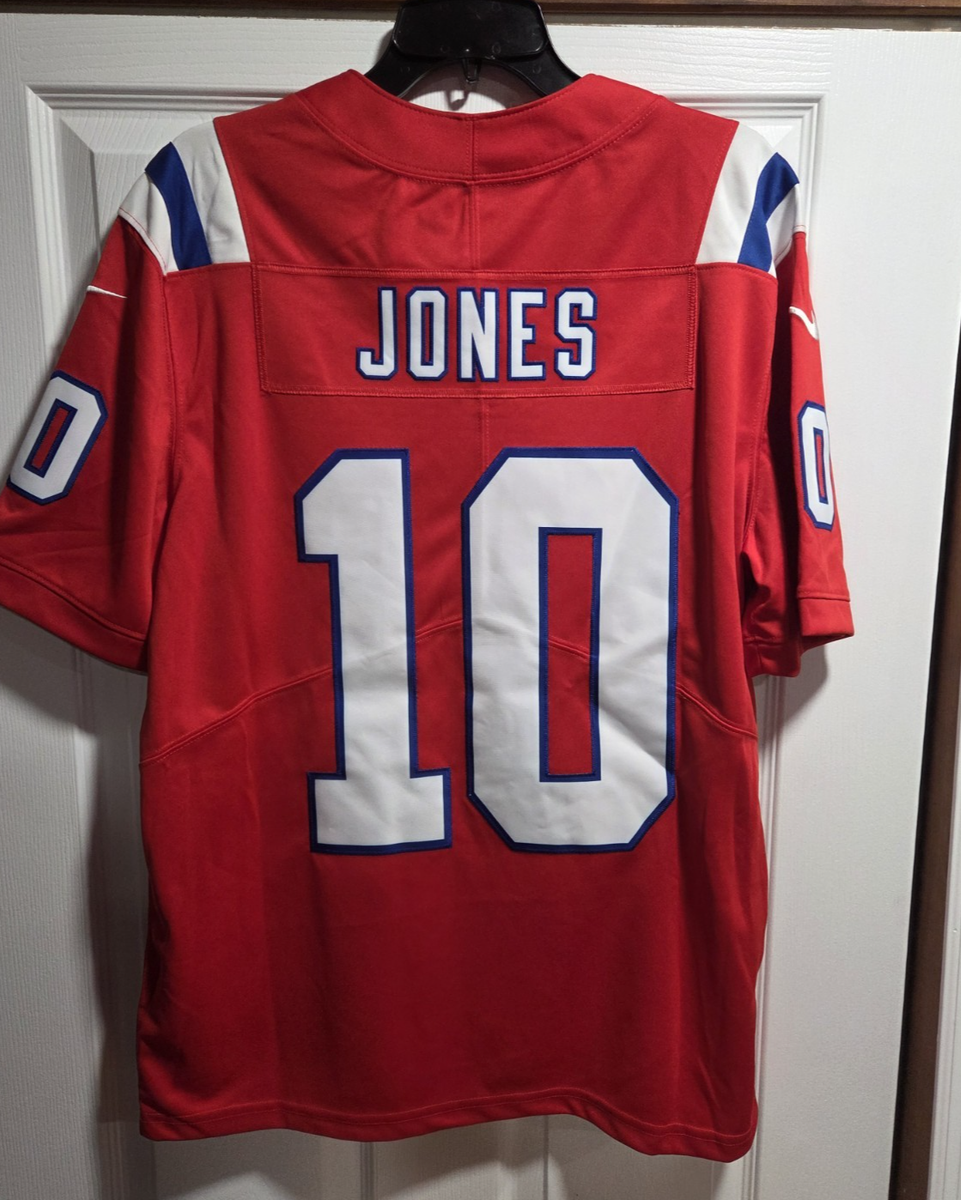 New Nike Mac Jones #10 New England Patriots Red Vapor FUSE Jersey