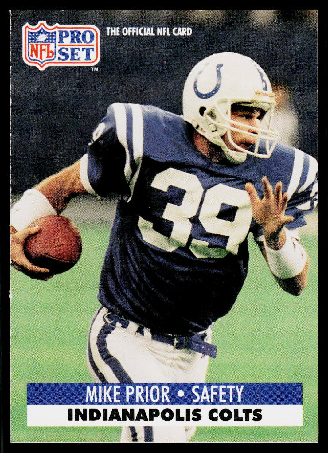 Mike Prior, 1991 Pro Set, #529, Indianapolis Colts,
