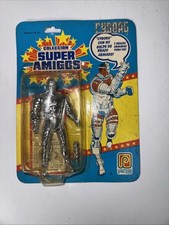 1989 Cyborg on Card Vintage Super Amigos Pacipa Argentina  Figure Super Powers
