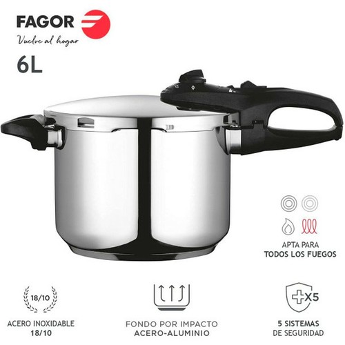 Pressure cooker Fagor DUO Stainless steel 18/10 4 L 6 L - Picture 6 of 8
