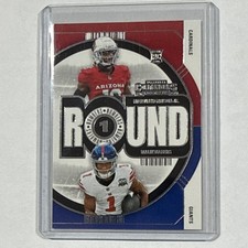 Panini Contenders Round Numbers Marvin Harrison Jr. Malik Nabers #2 Football Ca…