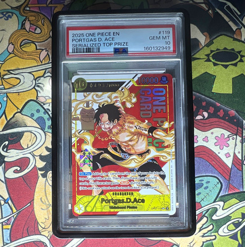 Bandai 2025 One Piece EN Portgas D. Ace #119 Serialized Top Prize PSA ...