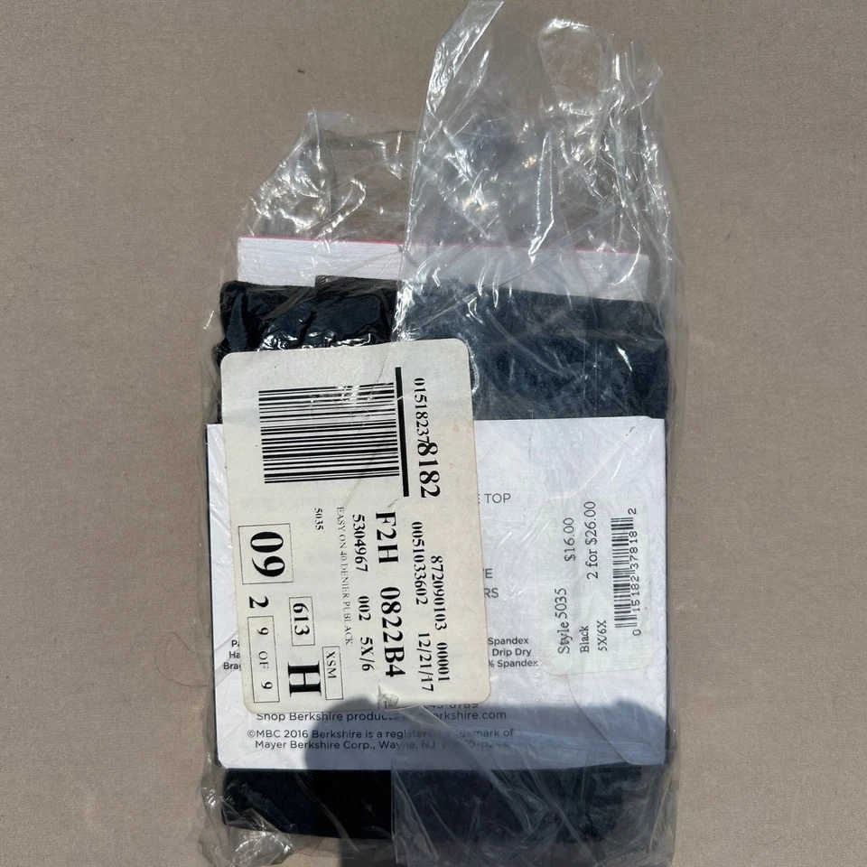 Berkshire Plus Size Tights The Easy On! Cooling Comfy Control Top Black 5X/6X - Image 4 of 4