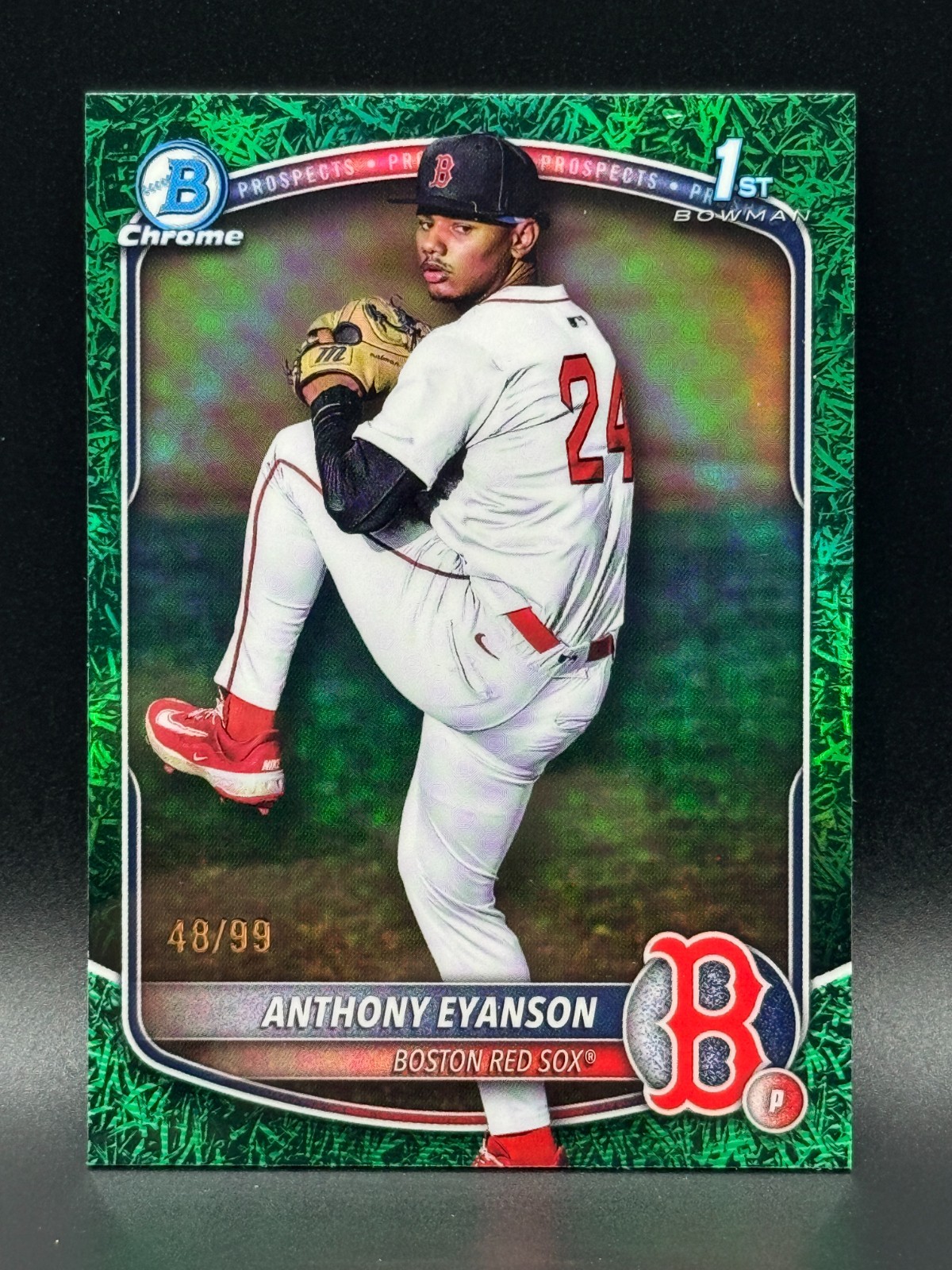 2025 Bowman Chrome Draft 1st Green Grass Refractor ANTHONY EYANSON BDC-116 /99