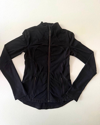 Lululemon Define Jacket Schwarz Damen Gr. 4 Full Zip Stretch Yoga Fitness
