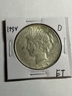 1934 D PEACE SILVER DOLLAR XF BETTER DATE