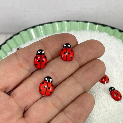 Kleine Marienkäfer-Harzfiguren Dekorationsfiguren Insekten Miniaturen
