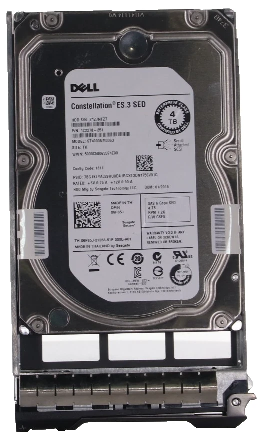 Dell SAS Internal 4 TB Storage Capacity 7200 RPM Rotation Speed