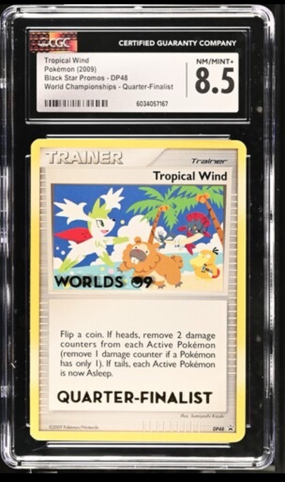 CGC 8.5 Tropical Wind DP48 2009 Worlds Quarter Finalist Stamped Promo Pokemon