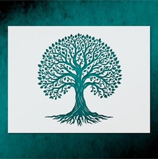 Tree of Life Spiritual Symbol Wall Art Reusable Plastic Stencil - StencilAir