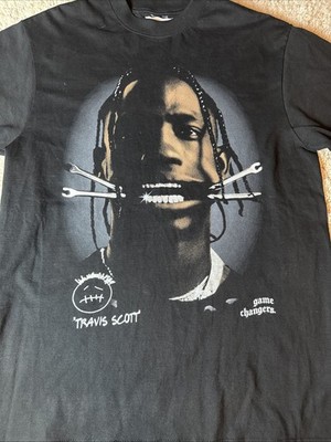 Travis Scott Game Changer Big Face Tee Black Large
