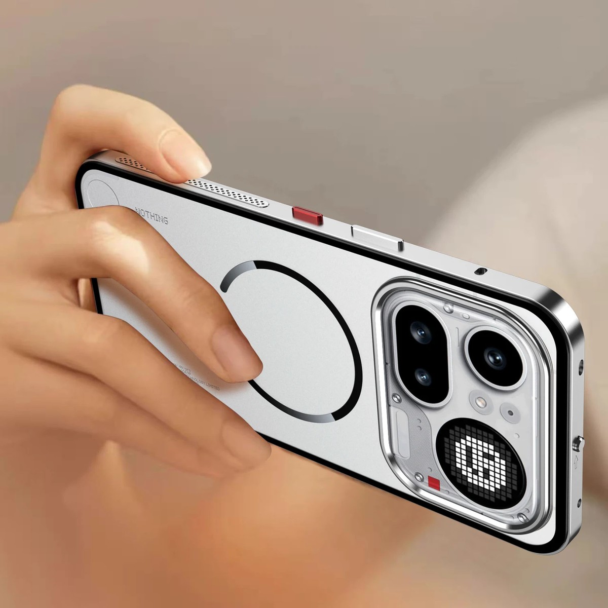 Metal Frame Snap Case For Nothing Phone 4A Pro Matte Magsafe Ring