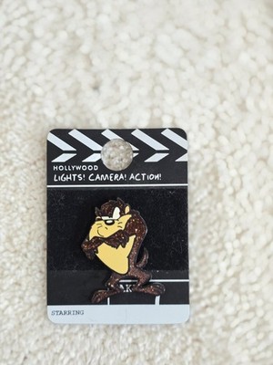 Looney Tunes Taz Enamelled Glitter Lapel Pin Hollywood Cartoon Warner Bros.