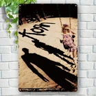 Vintage Rock Tin Metal Signs Home Décor Wall Retro "KORN" Design with Silhouette