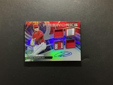 2022 Panini Chronicles #FFS-CR Chris Rodriguez Fireworks Fabric Signatures