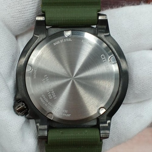 Citizen Promaster BN0157-11X Eco-Drive Plongeurs 200M Vert Rond Solaire Montre - Photo 9 sur 9