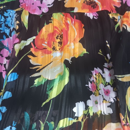 Sam Edleman Rainbow High Mock Neck Floral Tiered Midi Maxi Dress Size 12 - Picture 3 of 18