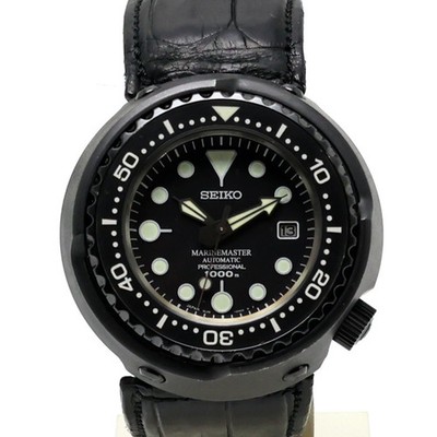 Seiko SBDX011 Prospex Marine Master 1000m Diver Watch Titanium Black 52mm Used