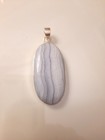 Sterling Silver Blue Agate Pendant