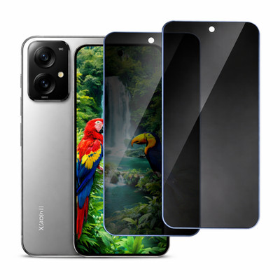 2x Privacy Blickschutz Panzerfolie aus EchtGlas für Xiaomi Redmi Note 10 Pro 4G 