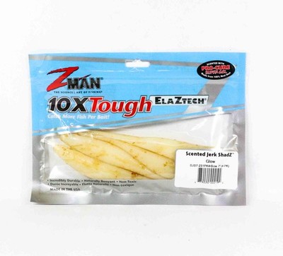 Zman Soft K�der Jerk ShadZ Scented 7 Zoll 4/Pack Glow (2192)