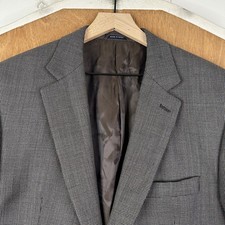 Ralph Lauren Blazer Mens 44S Gray Tweed 2 Button 100 Wool Jacket Sport Coat