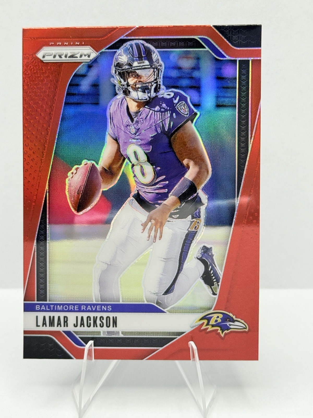 2024 Panini Prizm - Lamar Jackson #19 Red Prizm SSP - Baltimore Ravens