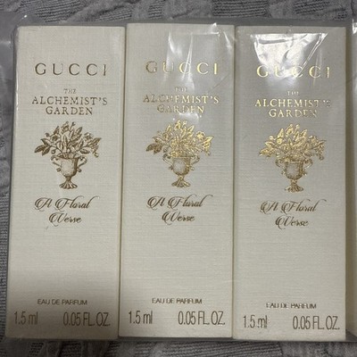 Gucci The Alchemist's Garden A Floral Verse Eau de Pa 3 Sample Spray NEW Boxed