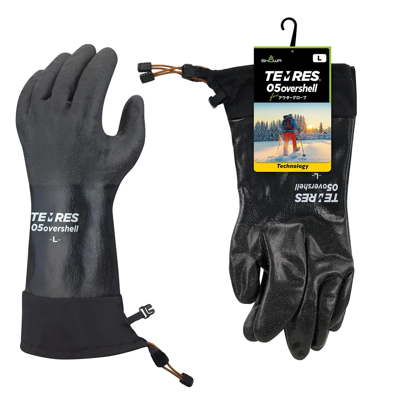 Showaglove TEMRES 05 Overshell Rain Gloves With cuff Waterproof, Breathable