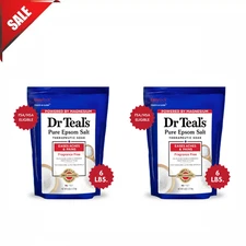 ( PACK 2 ) Dr Teal's Pure Epsom Salt Soak, Therapeutic, Fragrance Free, 6 lbs
