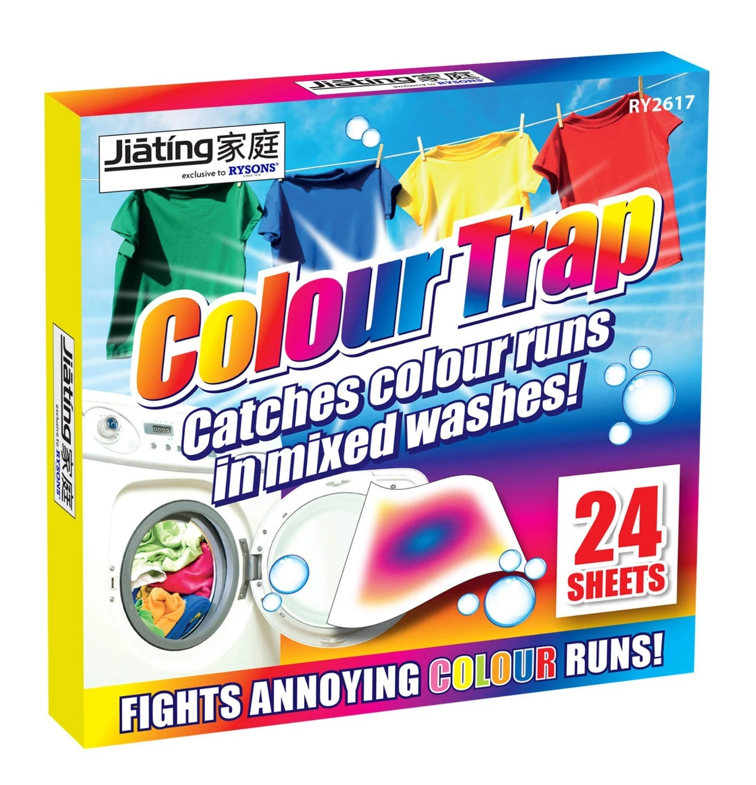 24 Colour Catcher Sheets Anti Dye Transfer Laundry Washing Colour Run Protection