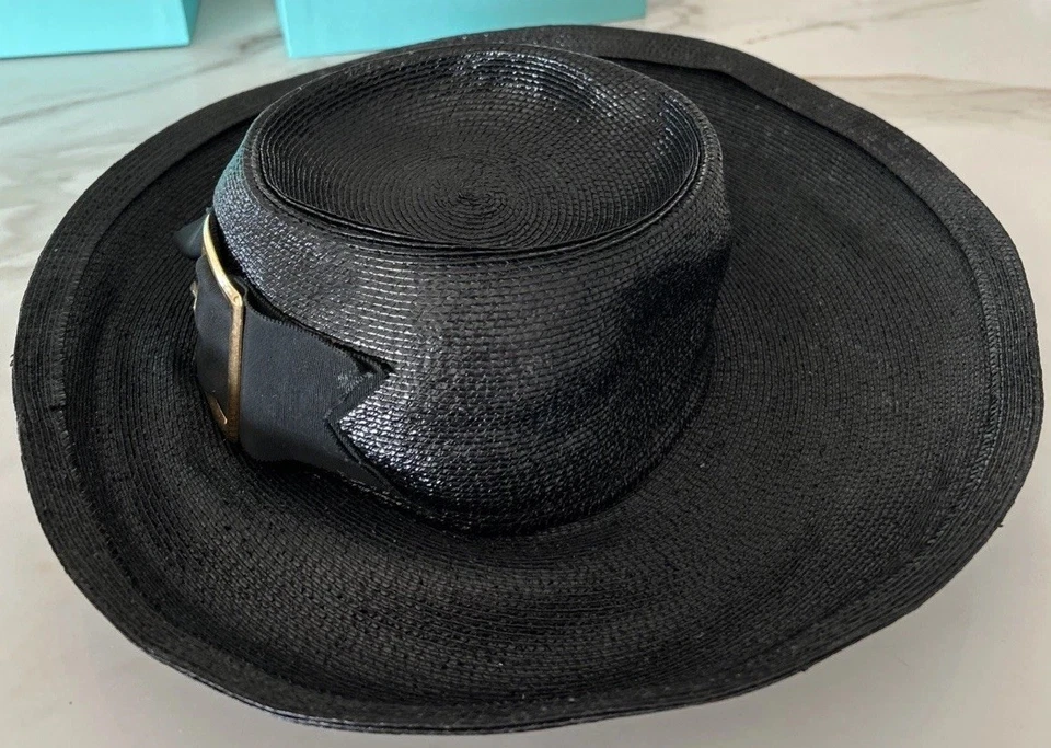 Sombrero Frank Olive Back Paja Verano Derby/Iglesia, Hebilla Dorada. Nunca usado Foto 3 de 4