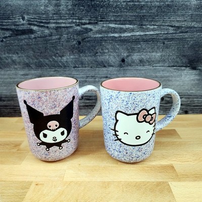 Hello Kitty Kuromi Coffee Mug Set Ceramic Speckled Tea Cup